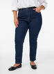 Slim fit Vilma-farkut korkealla vy&ouml;t&auml;r&ouml;ll&auml;, Sininen, Model image number 3