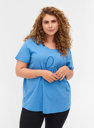 T-paita printillä, Blue Jasper, Model image number 0