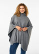 Poncho korkealla kauluksella, Medium Grey Melange, Model image number 0