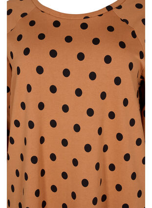 Pilkullinen mekko 3/4-hihoilla, Almond Black Dot, Packshot image number 2
