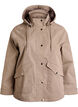 Lyhyt kev&auml;ttakki irrotettavalla hupulla, Beige, Packshot image number 0