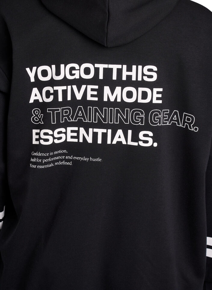 Pitkä swetarineuletakki printtiyksityiskohdilla, Musta, Packshot image number 3