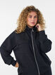 Jersey-neuletakki vetoketjulla ja korkealla kauluksella, Musta, Model image number 3