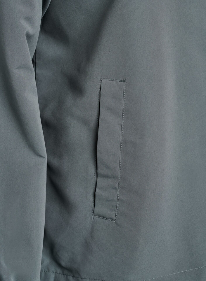 Kevyt takki hupulla ja vetoketjulla, Vihre&auml;, Packshot image number 3