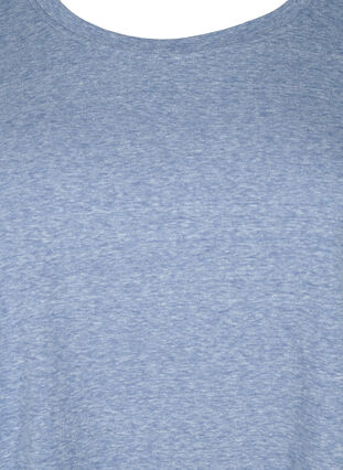 Meleerattu t-paita lyhyillä hihoilla, Moonlight Blue Mel. , Packshot image number 2