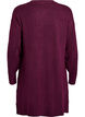 Lyhyt neulemekko V-muotoisella tekstuurikuviolla, Violetti, Packshot image number 1