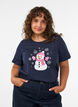 Joulupaita luomupuuvillasta, Sininen, Model image number 0