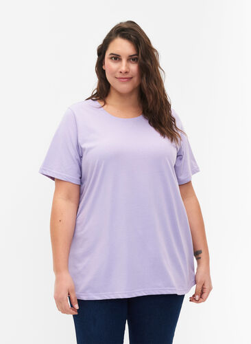 FLASH - T-paita pyöreällä pääntiellä, Lavender, Model image number 0