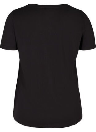 Puuvillainen t-paita printillä, Black, Packshot image number 1