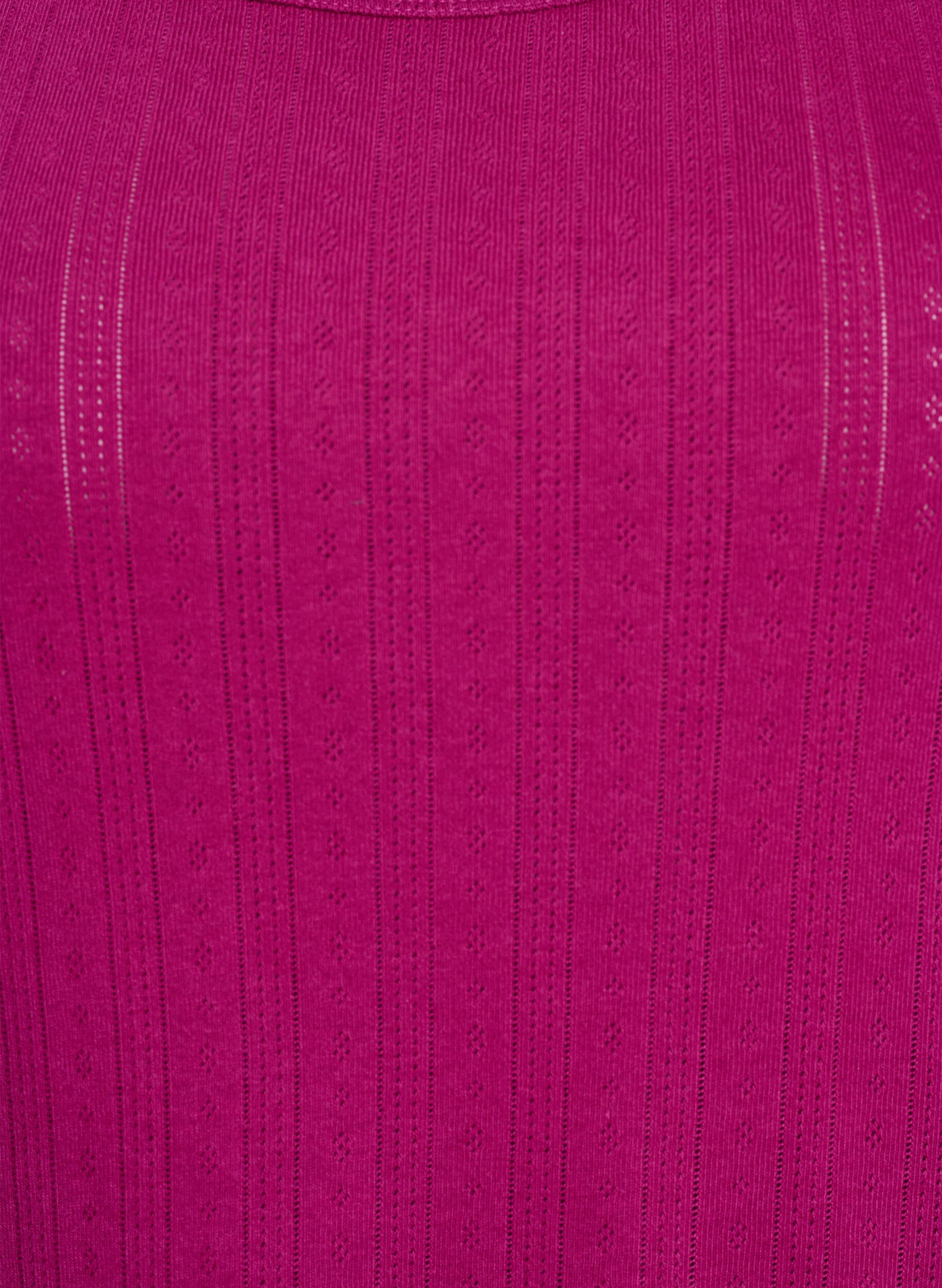 ZizziY&ouml;toppi luomupuuvillasta, struktuurikuviolla, Vaaleanpunainen, Packshot image number 2
