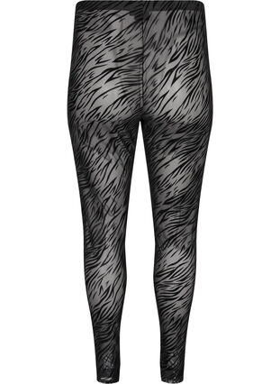 Kuvioidut mesh-leggingsit, Black Tiger AOP, Packshot image number 1