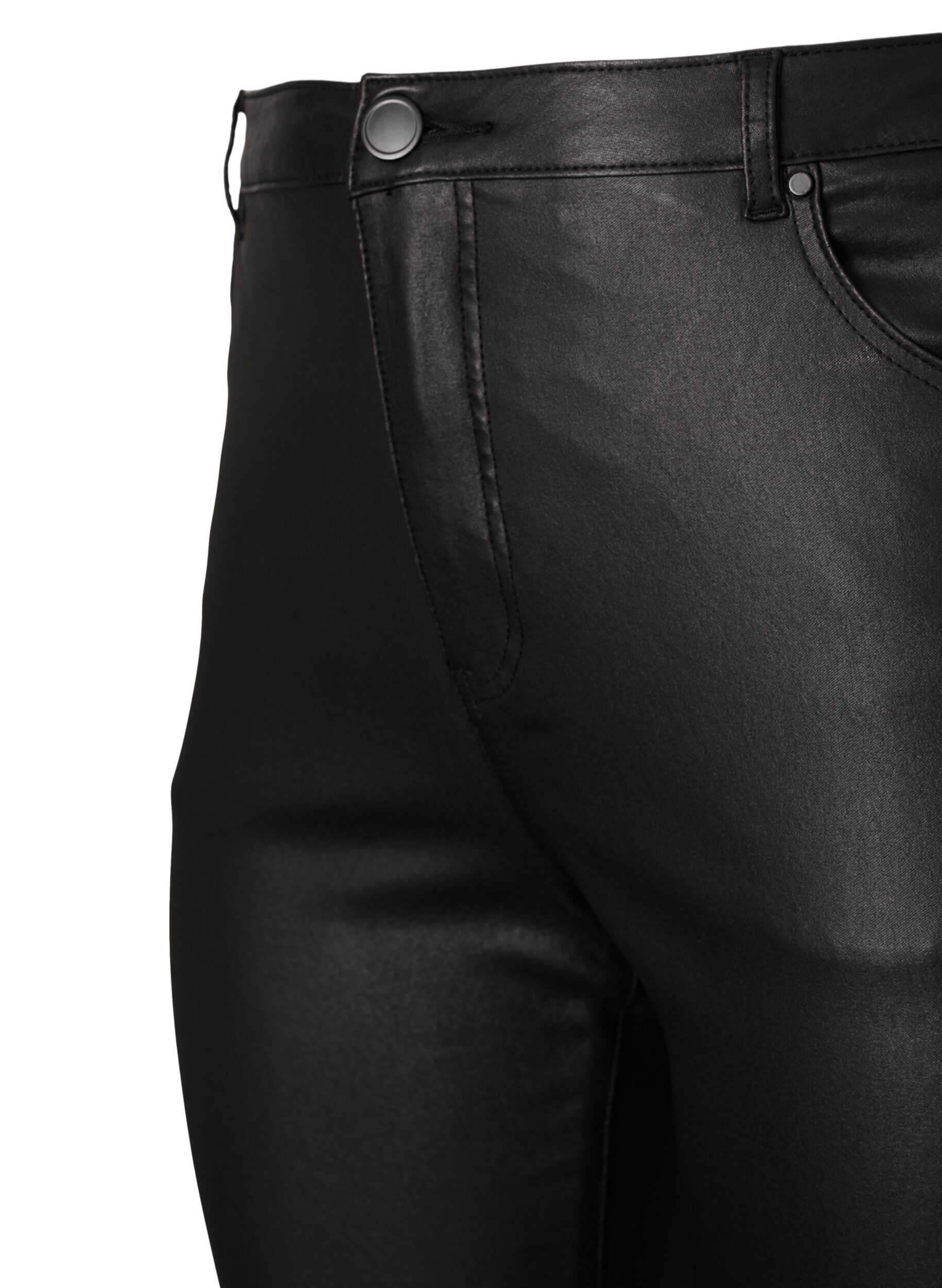 Zizzi Pinnoitetut Ellen bootcut -farkut, Black, Packshot image number 2