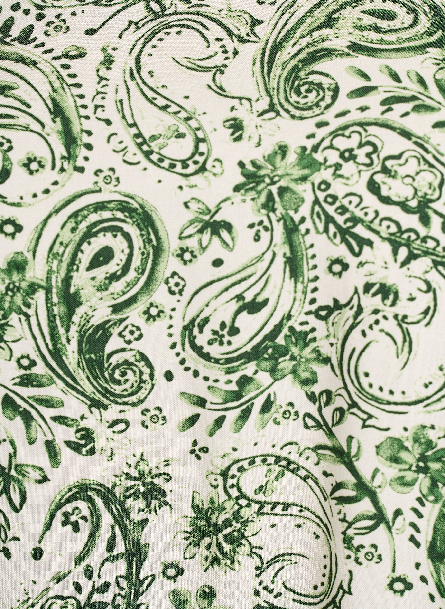 Zizzi Lyhythihainen viskoosipusero printill&auml;, Vihre&auml;, Packshot image number 2