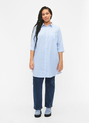 Pitkä raidallinen paita, jossa on 3/4-hihat, Marina W. Stripe, Model image number 2