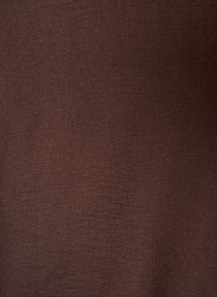 Viskoosipusero V-p&auml;&auml;ntiell&auml; ja pallomaisella siluetilla, Ruskea, Packshot image number 2