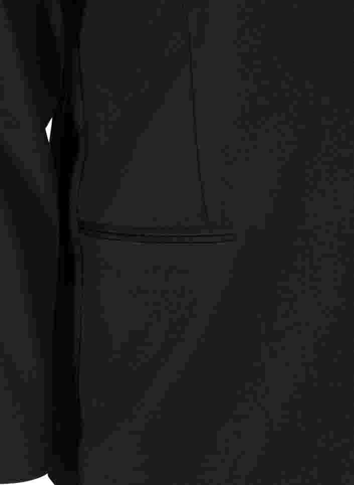 Yksinkertainen bleiseri napeilla ja koristetaskuilla , Black, Packshot image number 3