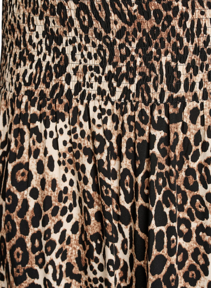 Viskoosista valmistettu rypytetty maksihame, Ruskea, Packshot image number 2