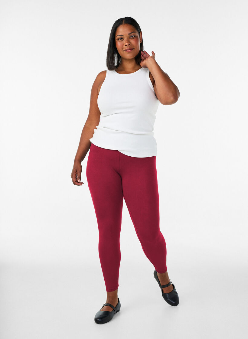 Perusleggingssit viskoosista, Punainen, Model image number 1