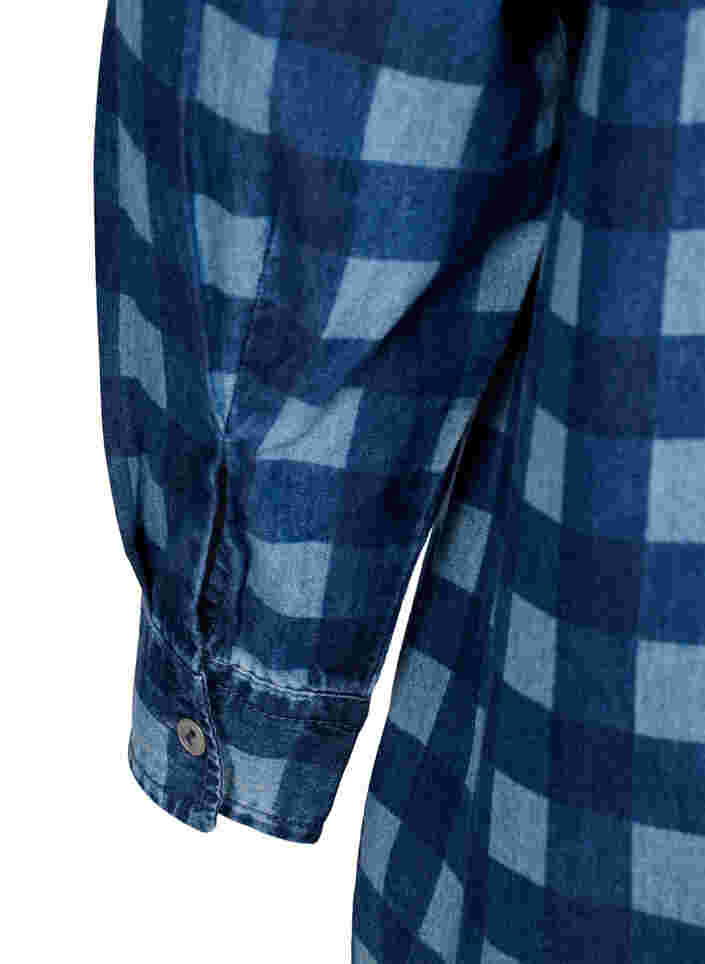 Puuvillapaita paisley-kuosilla, Blue Check, Packshot image number 3