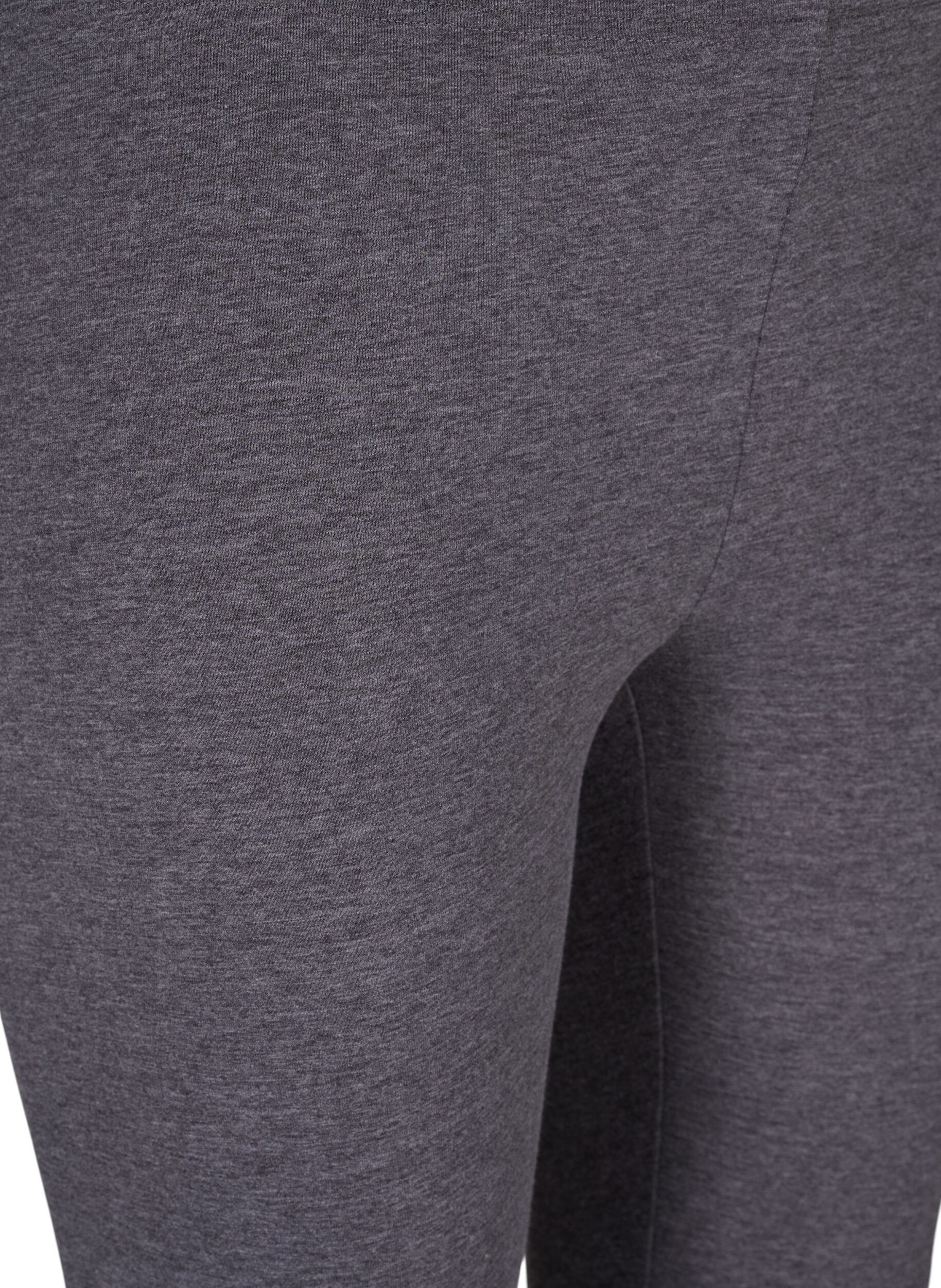 Zizzi Harmaat meleeratut leggingsit, Dark Grey Melange, Packshot image number 2
