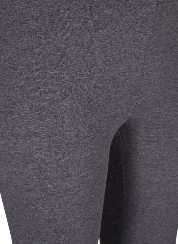 Harmaat meleeratut leggingsit, Dark Grey Melange, Packshot image number 2