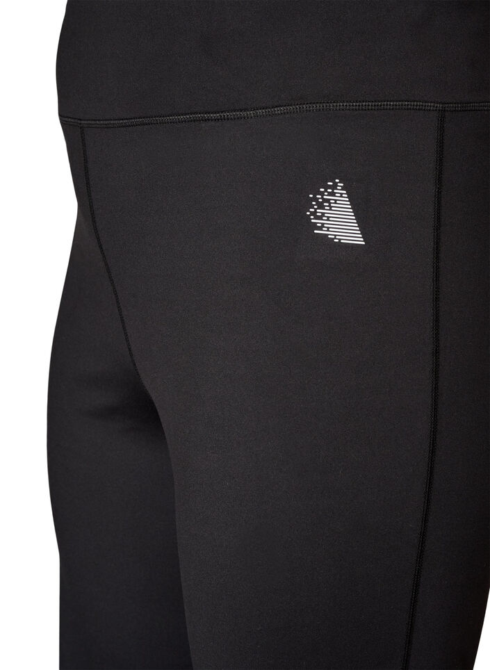 Bootcut-treenitrikoot korkealla vy&ouml;t&auml;r&ouml;ll&auml;, Musta, Packshot image number 2