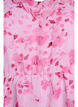 Kukkakuvioinen pusero r&ouml;yhel&ouml;kauluksella ja peplum-efektill&auml;, Vaaleanpunainen, Packshot image number 2