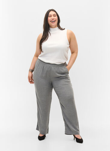 Klassiset housut taskuilla, Grey Melange, Model image number 0
