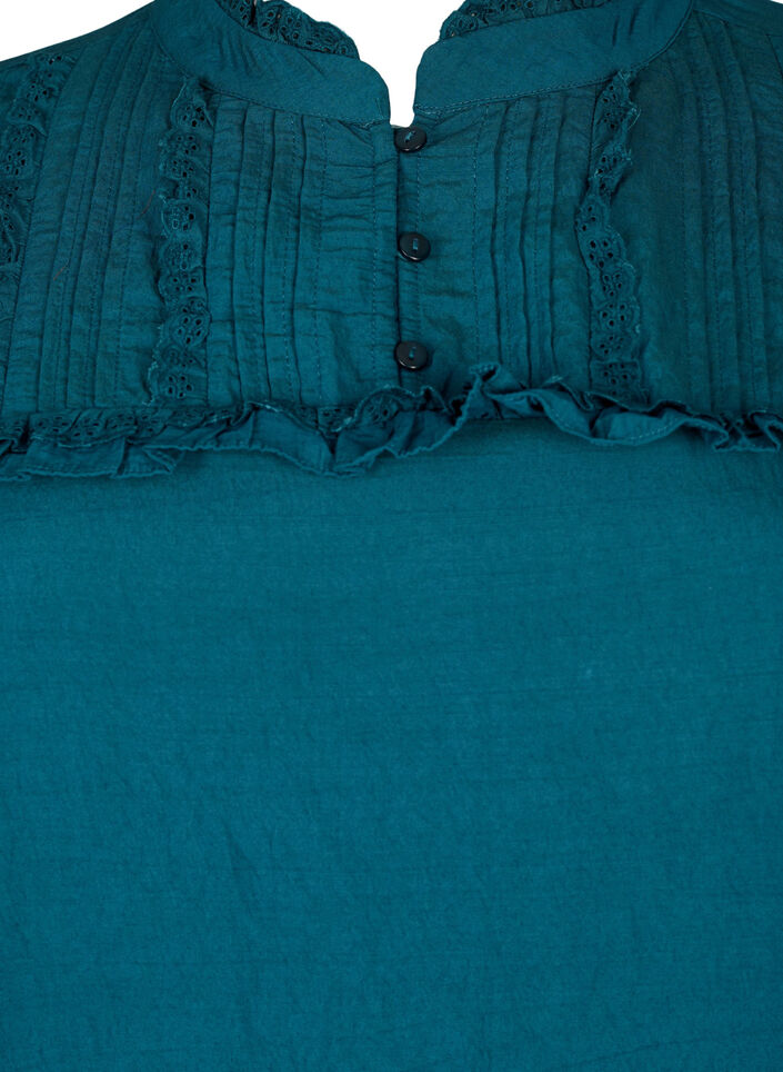 Viskoosimekko, jossa on broderie anglaise - ja röyhelökoristeita., Reflecting Pond, Packshot image number 2