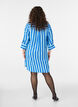 Lyhyt mekko kauluksella ja rintataskulla, Sininen, Model image number 2
