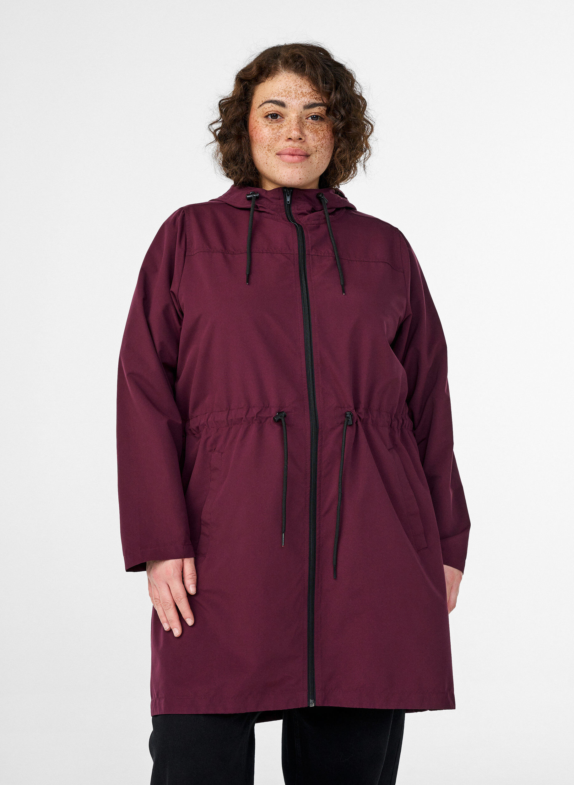 FLASH - Kevyt hupullinen parka, Punainen, Model