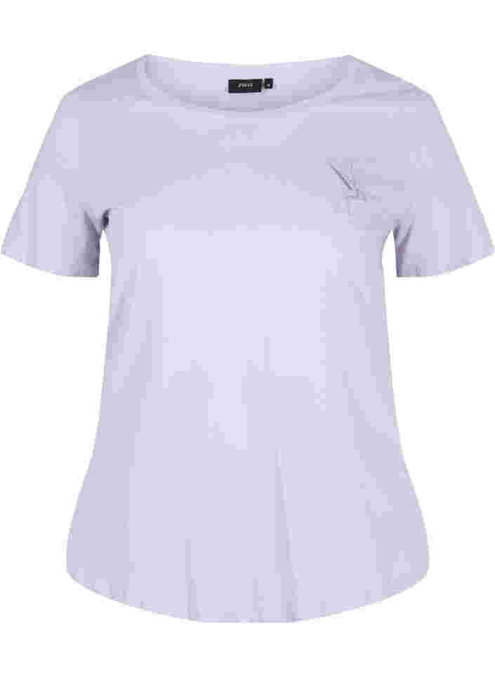 Lyhythihainen puuvillainen t-paita printillä , Thistle Bird, Packshot image number 0