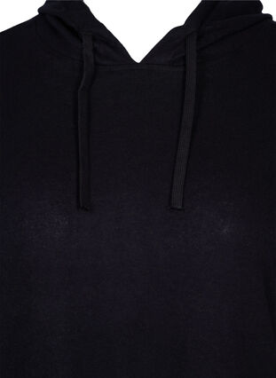 Hupullinen pusero viskoosisekoitteesta, Black, Packshot image number 2