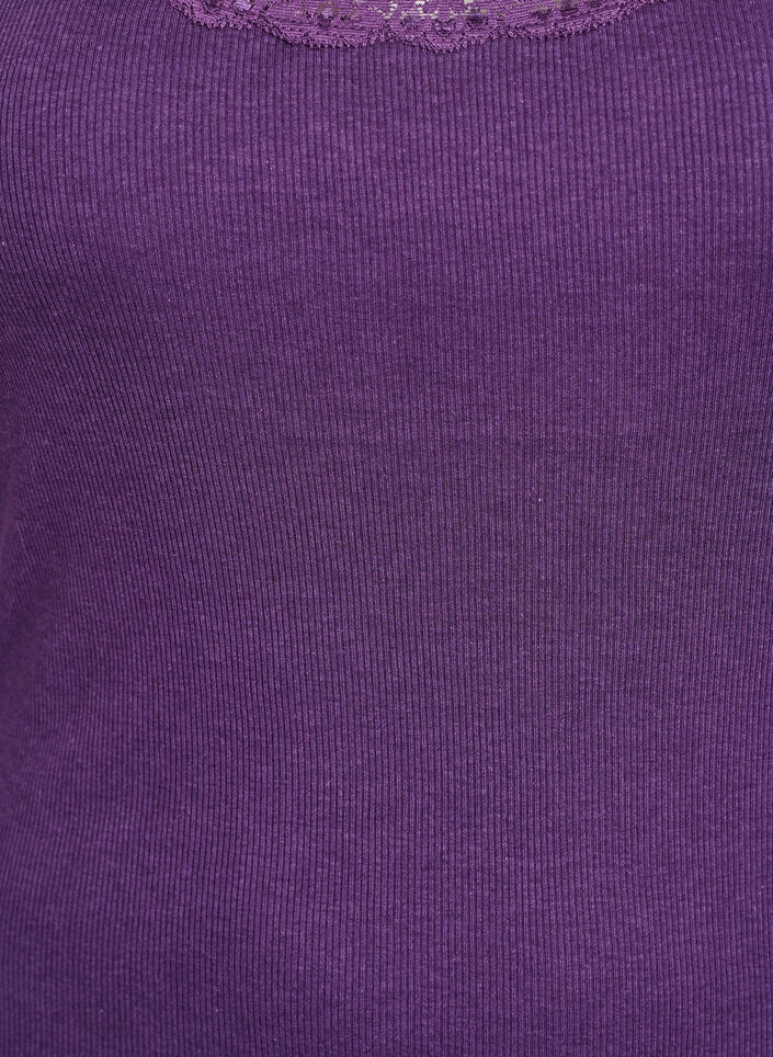 Pitsikoristeinen yläosa, Violetti, Packshot image number 2