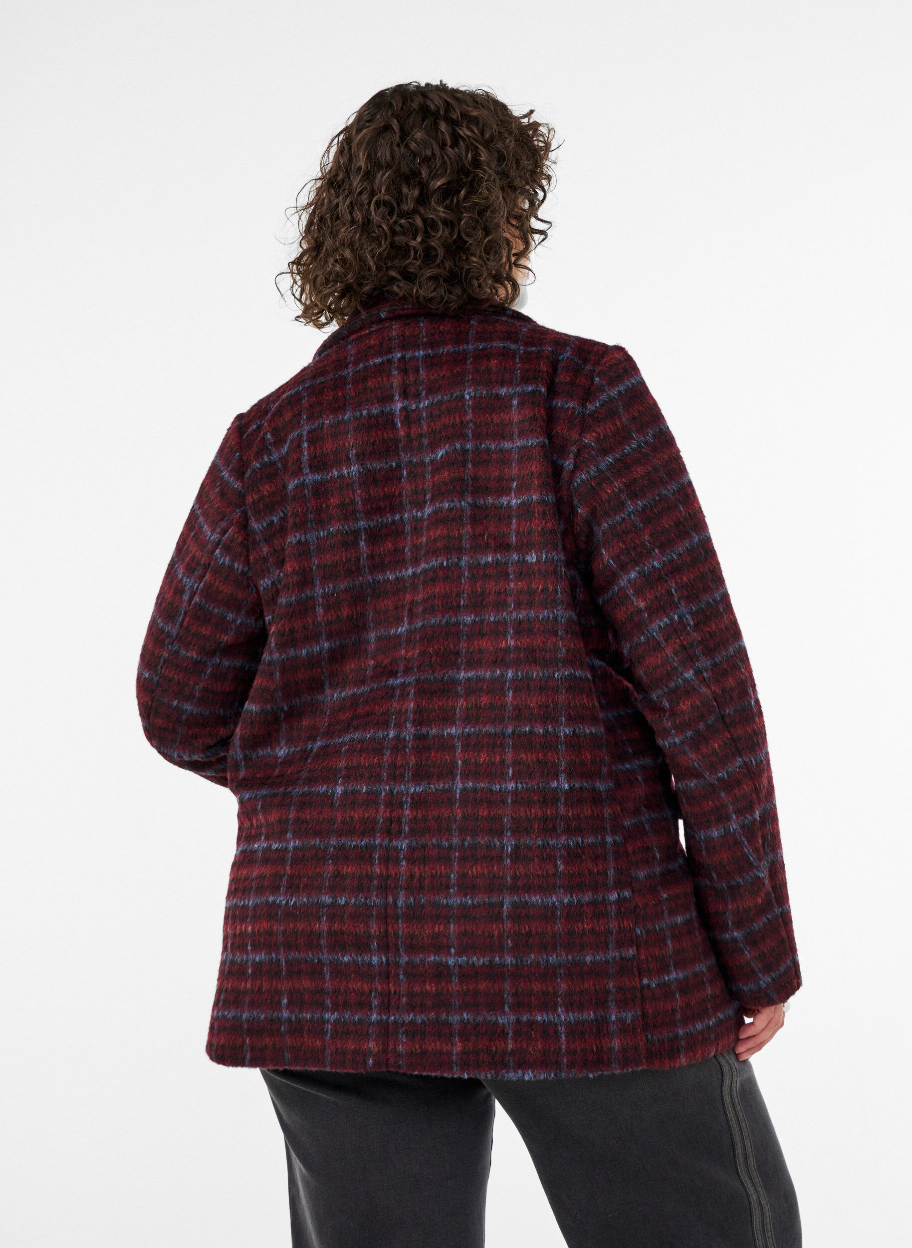 ZizziRuudullinen takki taskuilla, Punainen, Model image number 2