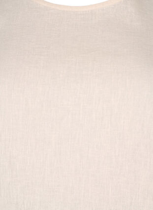 Puuvilla-pellavasekoitteinen pusero nyöriyksityiskohdalla, Sandshell, Packshot image number 2
