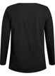 Perus jersey-paita, jossa pitkät hihat, Musta, Packshot image number 1