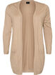 Pitk&auml; neuletakki viskoosisekoitteesta, Beige, Packshot image number 0