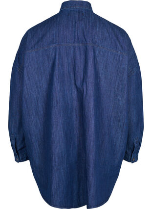 Oversize -farkkupaita taskuilla, Dark blue denim, Packshot image number 1