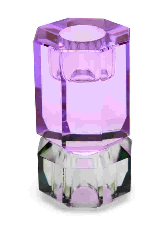 Kynttilänjalka kristallista, Olive/Violet, Packshot