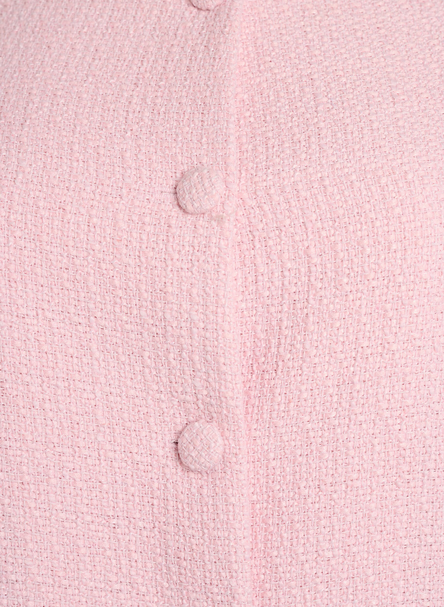 ZizziBoucl&eacute;-takki r&ouml;yhel&ouml;yksityiskohdilla, Vaaleanpunainen, Packshot image number 2