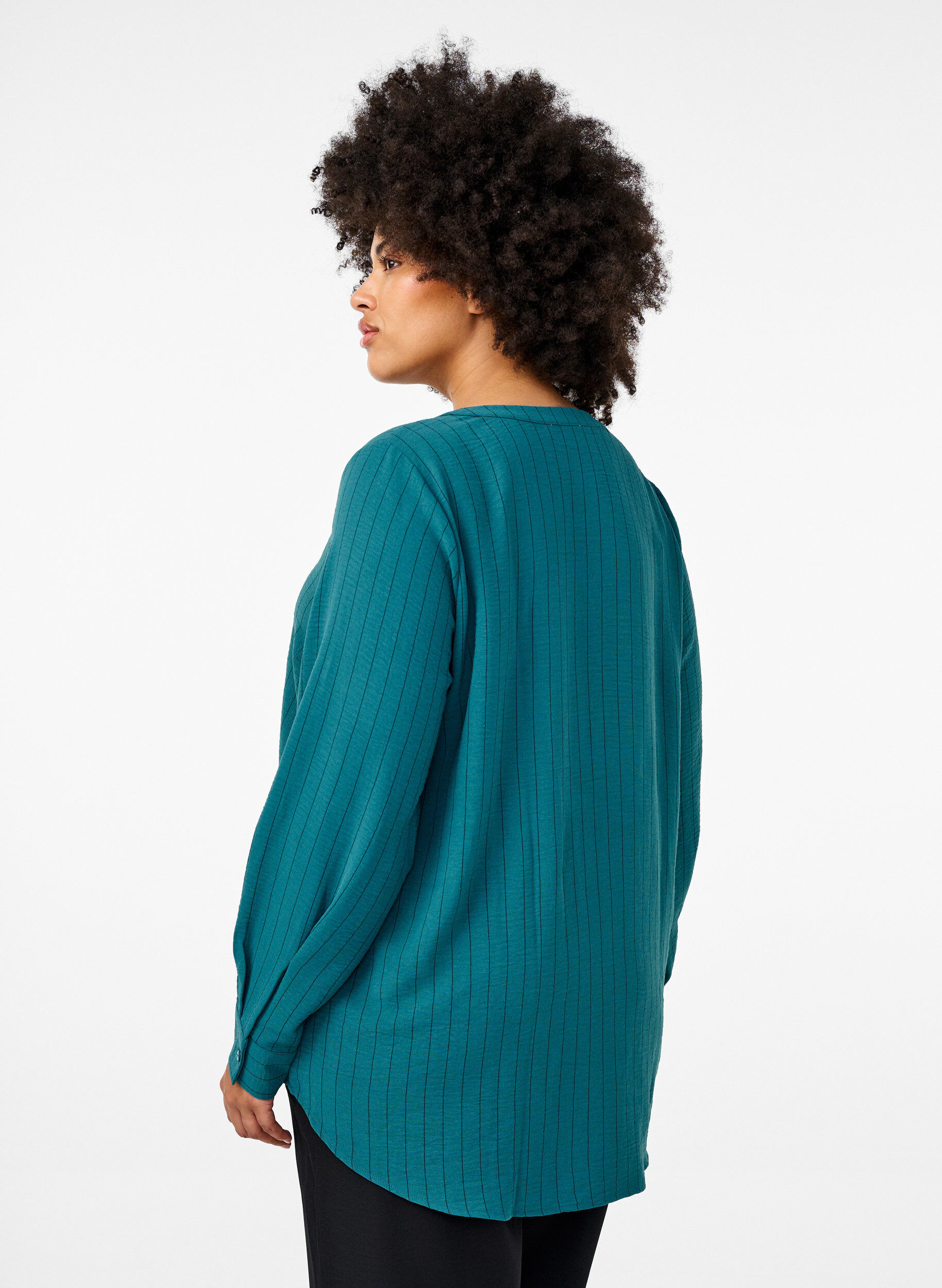 ZizziRaidallinen paitapusero, Vihre&auml;, Model image number 2