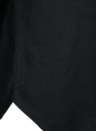 Pitkä paita pellava-viskoosisekoitteesta, Black, Packshot image number 3