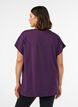 Yksiv&auml;rinen treeni-T-paita, Violetti, Model image number 2