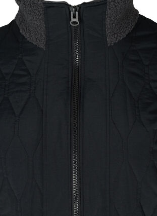 Tikattu takki teddyllä ja taskuilla , Black Comb, Packshot image number 2