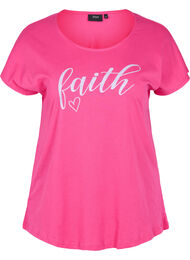 Väljä puuvillainen t-paita lyhyillä hihoilla, Beetroot Pur Faith