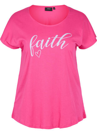 Väljä puuvillainen t-paita lyhyillä hihoilla, Beetroot Pur Faith, Packshot image number 0