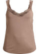 Pitsireunainen viskoositoppi, Beige, Packshot image number 0