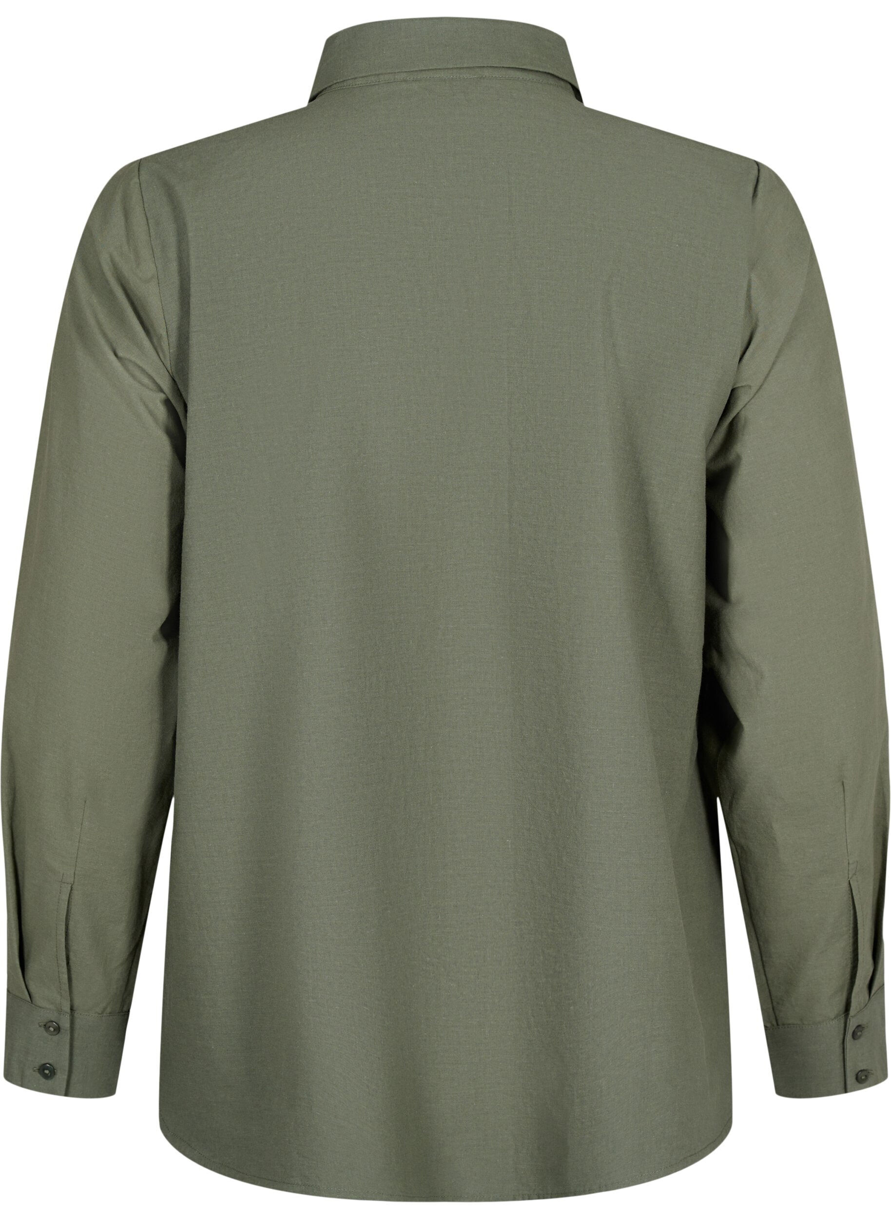 Zizzi Puuvillapaita englantilaisella kirjailulla, Thyme, Packshot image number 1