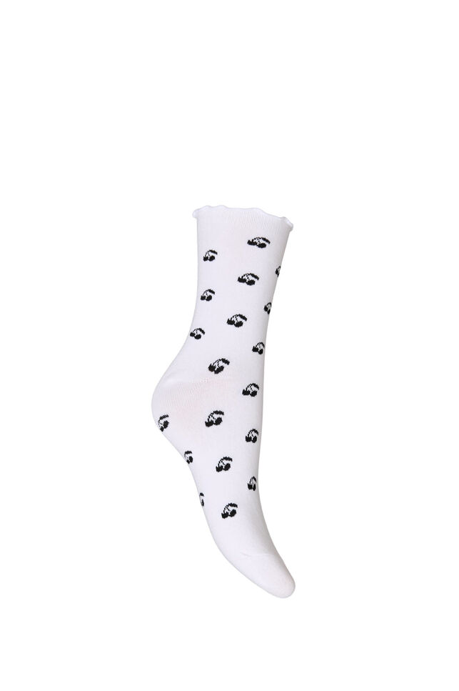 Puuvillasukat kuvioilla, Valkoinen, Packshot image number 1